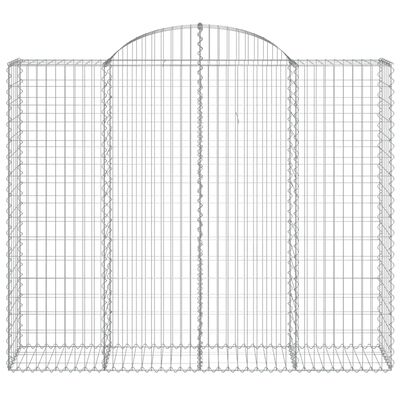 vidaXL Cestos gabião arqueados 9pcs 200x50x160/180cm ferro galvanizado