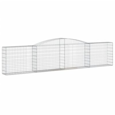 vidaXL Cestos gabião arqueados 10pcs 400x30x80/100cm ferro galvanizado