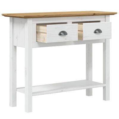 vidaXL Mesa consola BODO 91x35x74cm madeira de pinho maciça castanho