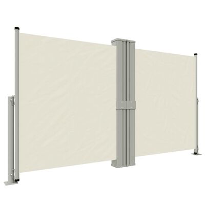 vidaXL Toldo lateral retrátil 140x1200 cm cor creme