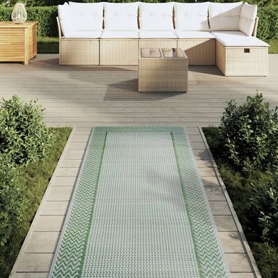 vidaXL Tapete de exterior 80x250 cm PP verde