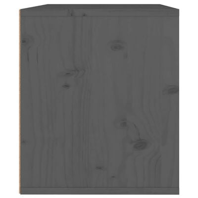 vidaXL Armário de parede 45x30x35 cm madeira de pinho maciça cinza