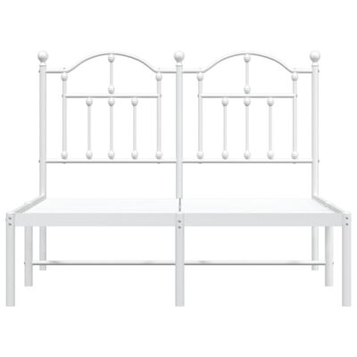 vidaXL Estrutura de cama com cabeceira 120x190 cm metal branco