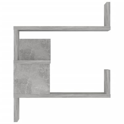 vidaXL Estantes canto p/ parede 2pcs 40x40x50cm contrap. cinza cimento