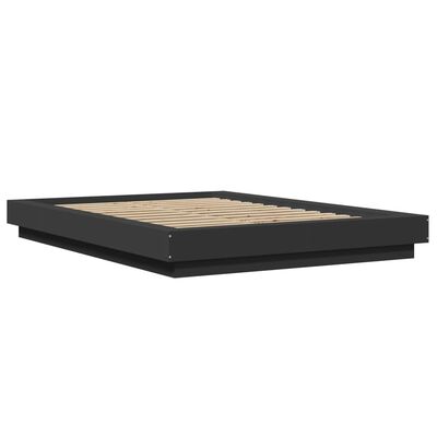 vidaXL Estrutura de cama 140x190 cm derivados de madeira preto