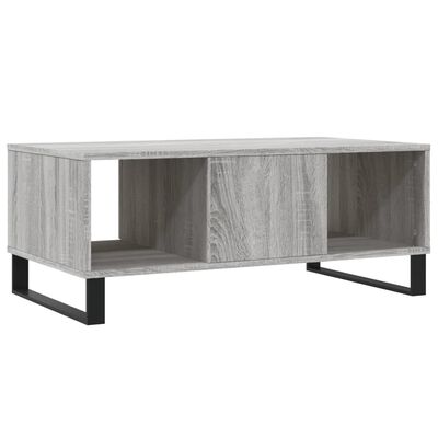 vidaXL Mesa de centro 90x50x36,5 cm derivados madeira cinzento sonoma