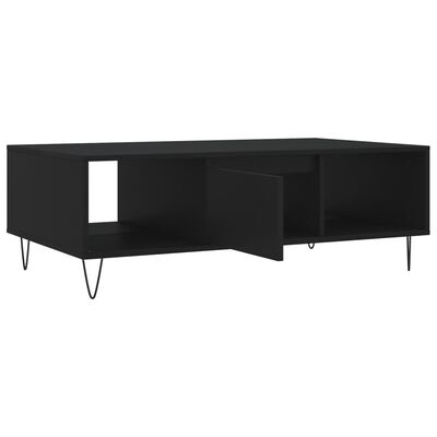 vidaXL Mesa de centro 104x60x35 cm derivados de madeira preto