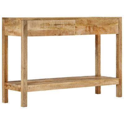 vidaXL Mesa consola c/ 2 gavetas 110x35x75 cm madeira mangueira maciça