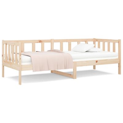 vidaXL Sofá-cama sem colchão 90x190 cm madeira de pinho maciça