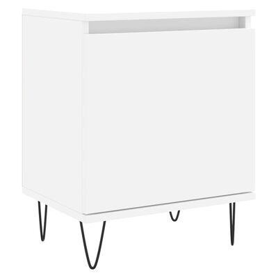 vidaXL Mesa de cabeceira 40x30x50 cm derivados de madeira branco