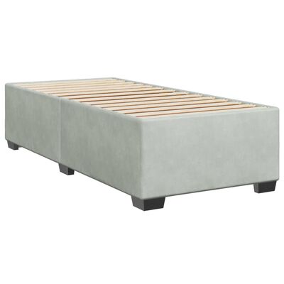 vidaXL Estrutura de cama 80x200 cm veludo cinzento-claro