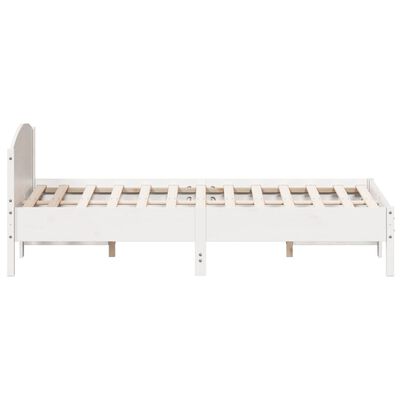 vidaXL Cama sem colchão 140x200 cm madeira de pinho maciça branco