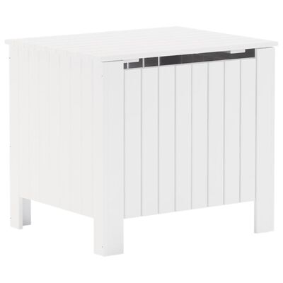 vidaXL Caixa de arrumação c/ tampa RANA 60x49x54cm pinho maciço branco