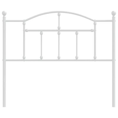 vidaXL Cabeceira de cama 107 cm metal branco