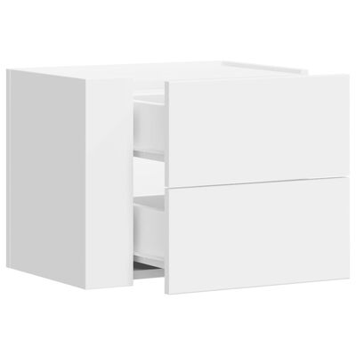 vidaXL Mesa de cabeceira de parede 45x30x35 cm branco