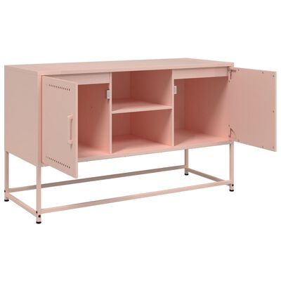 vidaXL Móvel de TV 100,5x39x60,5 cm aço rosa