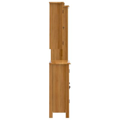 vidaXL 3 pcs conjunto móveis p/ casa de banho madeira de pinho maciça