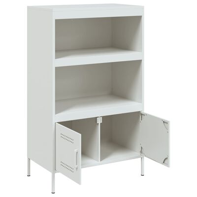 vidaXL Aparador alto 68x39x113 cm aço branco