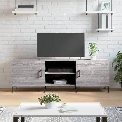 vidaXL Móvel de TV 150x30x50 cm derivados de madeira cinzento sonoma