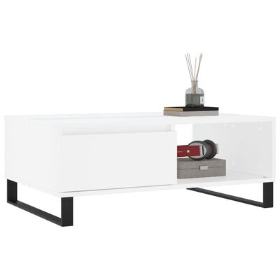 vidaXL Mesa de centro 90x60x35 cm derivados de madeira branco