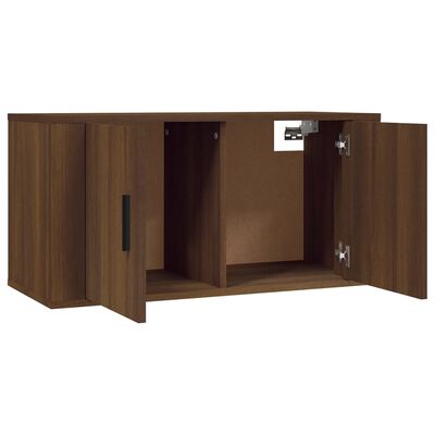 vidaXL Móveis de TV de parede 3 pcs 80x34,5x40 cm carvalho castanho