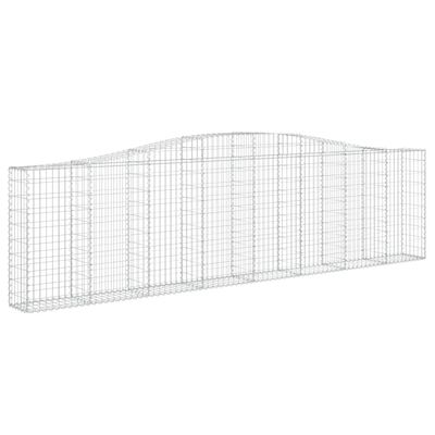 vidaXL Cestos gabião arqueados 2pcs 400x30x100/120cm ferro galvanizado