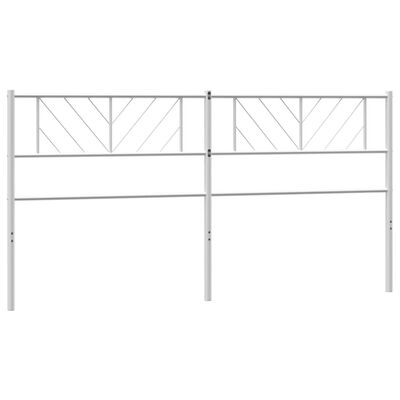 vidaXL Cabeceira de cama 200 cm metal branco