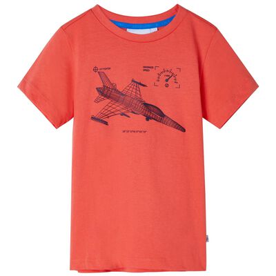 T-shirt para criança vermelho-claro 92