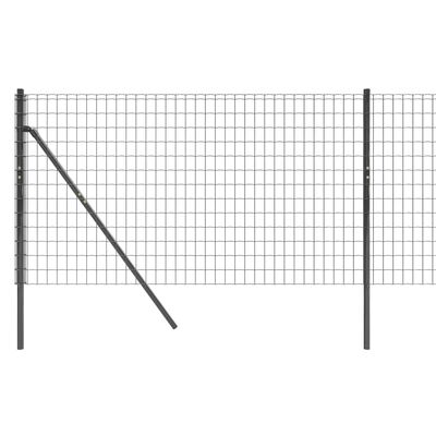 vidaXL Cerca de malha de arame 1x25 m aço galvanizado antracite