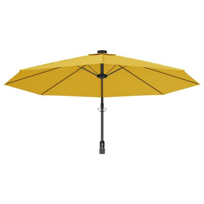 vidaXL Guarda-sol de parede 290 cm amarelo