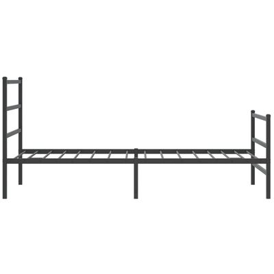 vidaXL Estrutura de cama com cabeceira e pés 100x190 cm metal preto