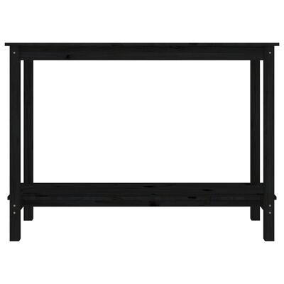 vidaXL Mesa consola 110x40x80 cm madeira de pinho maciça preto