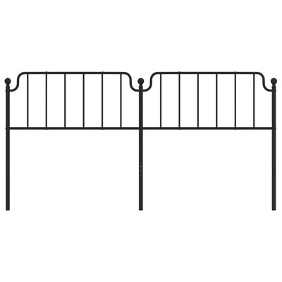 vidaXL Cabeceira de cama 193 cm metal preto