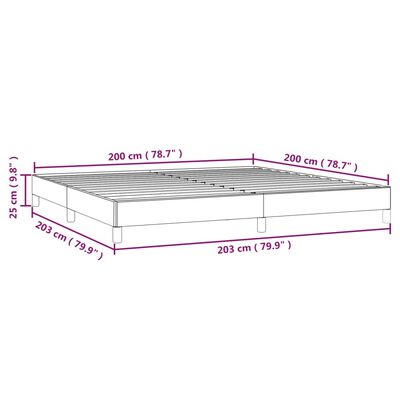 vidaXL Estrutura de cama sem colchão 200x200 cm tecido cinzento-claro