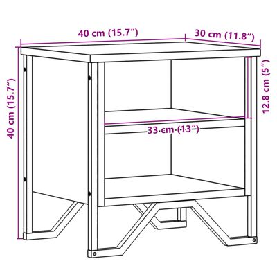 vidaXL Mesas de cabeceira 2 pcs derivados de madeira cinzento sonoma