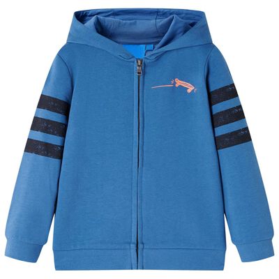 Sweatshirt com capuz para criança azul 104