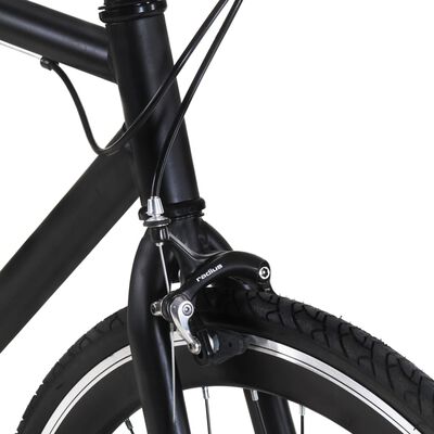 vidaXL Bicicleta de mudanças fixas 700c 51 cm preto