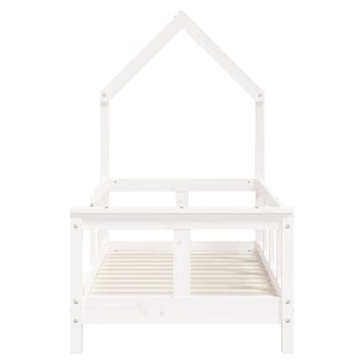 vidaXL Estrutura de cama infantil 70x140 cm pinho maciço branco