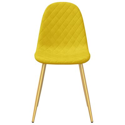 vidaXL Cadeiras de jantar 2 pcs veludo amarelo mostarda