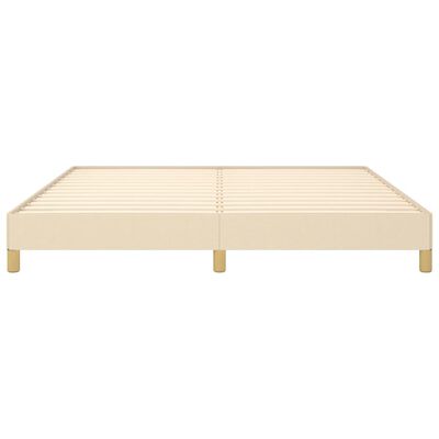 vidaXL Estrutura de cama sem colchão 180x200 cm tecido cor creme