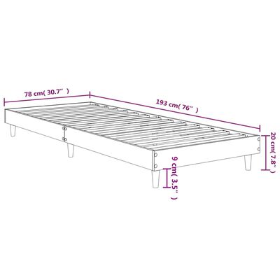 vidaXL Estrutura cama s/ colchão derivados de madeira carvalho sonoma