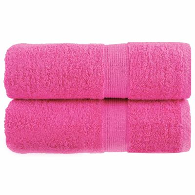 vidaXL Toalhas de mãos premium SOLUND 2 pcs 30x30 cm 600 g/m2 rosa