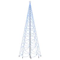 vidaXL Árvore de Natal c/ poste metal 1400 luzes LED 5 m azul