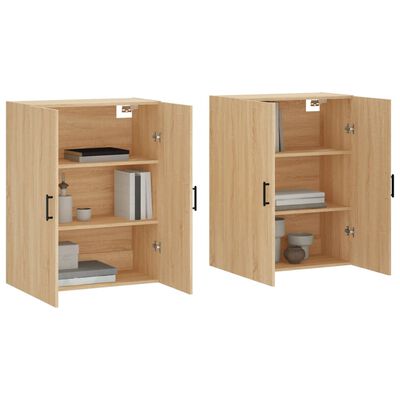 vidaXL Armários de parede 2 pcs 69,5x34x90 cm carvalho sonoma