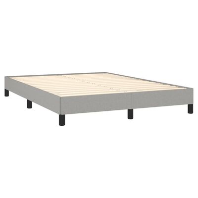 vidaXL Estrutura de cama sem colchão 140x190 cm tecido cinzento-claro