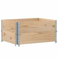 vidaXL Colares para paletes 2 pcs 80x60 cm madeira de pinho maciça