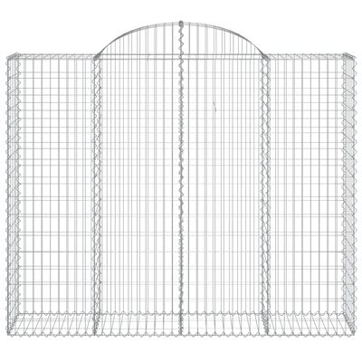 vidaXL Cestos gabião arqueados 20 pcs 200x50x160/180 ferro galvanizado