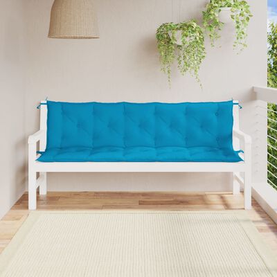 vidaXL Almofadão banco jardim 180x(50+50)x7cm tecido oxford azul-claro