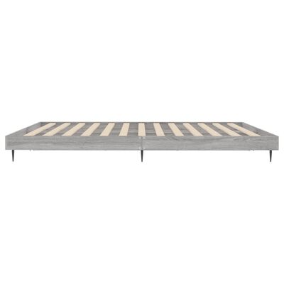 vidaXL Estrutura de cama 140x200 cm derivados de madeira cinza sonoma