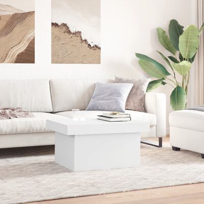 vidaXL Mesa de centro 80x55x40 cm derivados de madeira branco